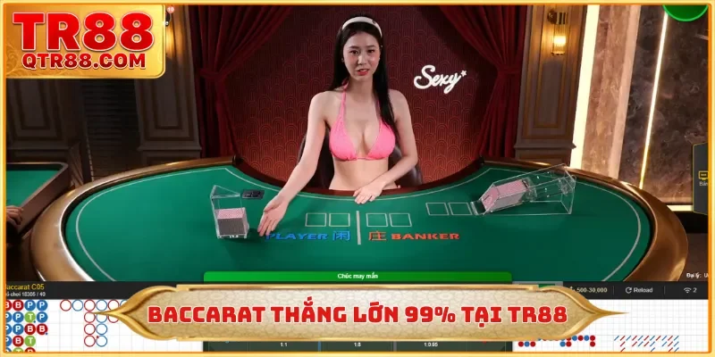 Baccarat thắng lớn 99% tại TR88