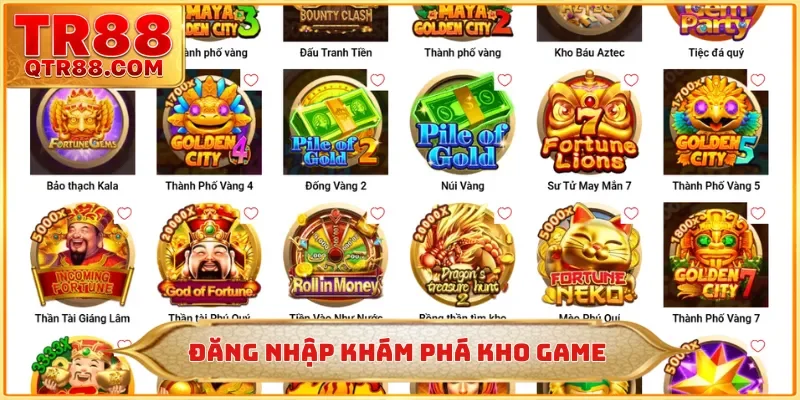 Đăng nhập khám phá kho game