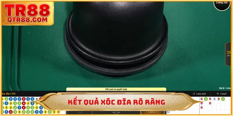 Kết quả xóc đĩa rõ ràng