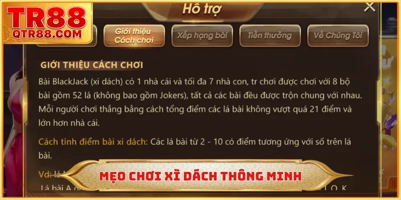 Mẹo chơi xì dách thông minh