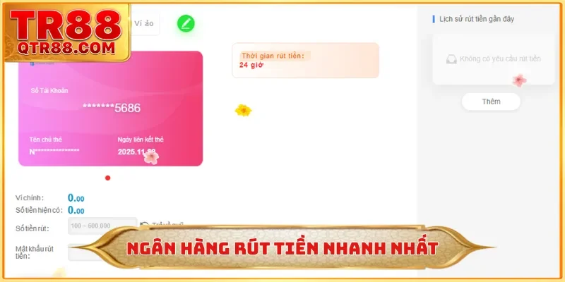 Ngân hàng rút tiền nhanh nhất