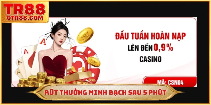 Rút thưởng minh bạch sau 5 phút